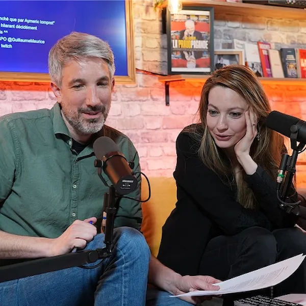 guillaume-meurice-et-eugenie-merieau Guillaume Meurice et Eugénie Mérieau en live sur Twitch dans les studios de Good way prod pour "Écrivons-la"